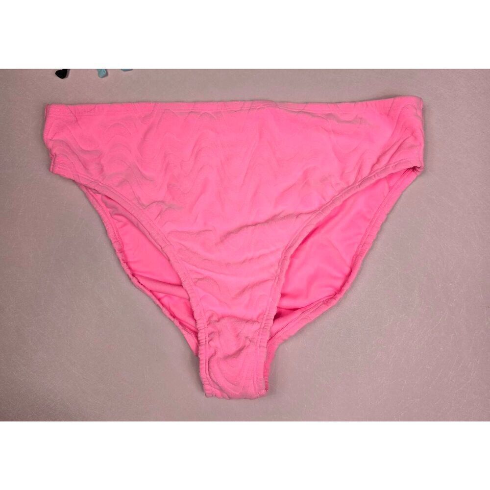 Wild Fable Pink Terry High Leg Bikini Bottom Size X